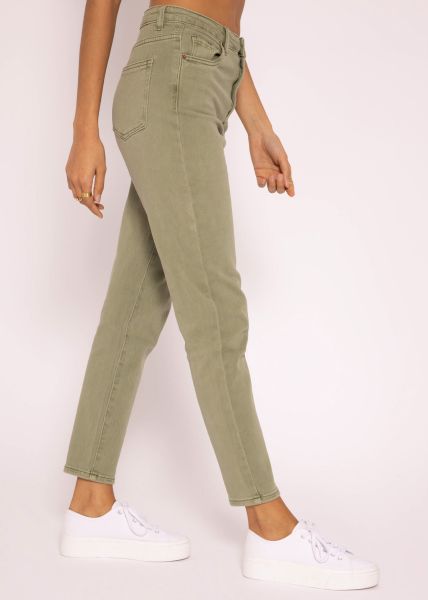 Relax Fit Highwaist Jeans, khaki