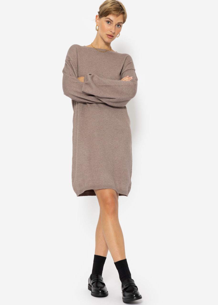 Oversize Kleid in Strick - taupe