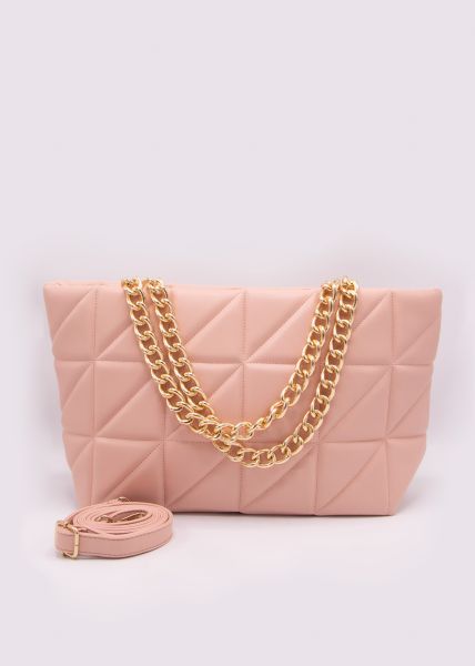 Tasche mit Kettenhenkel, rosa