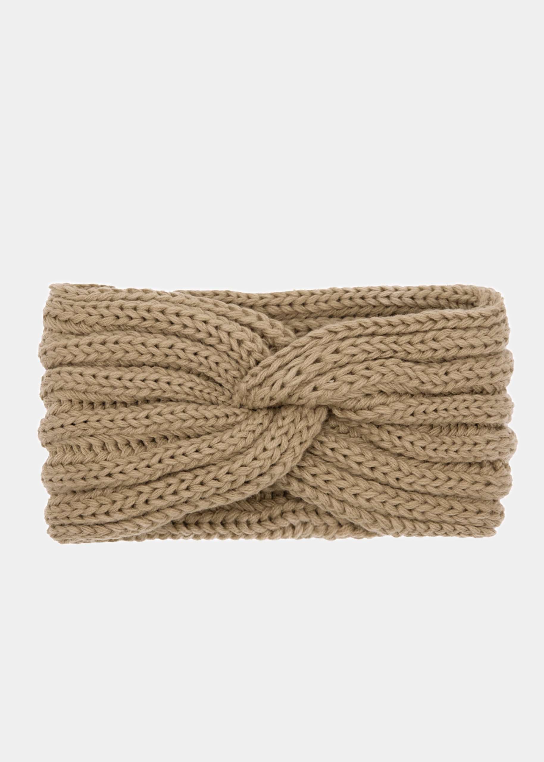 Rippenstrick Stirnband - beige