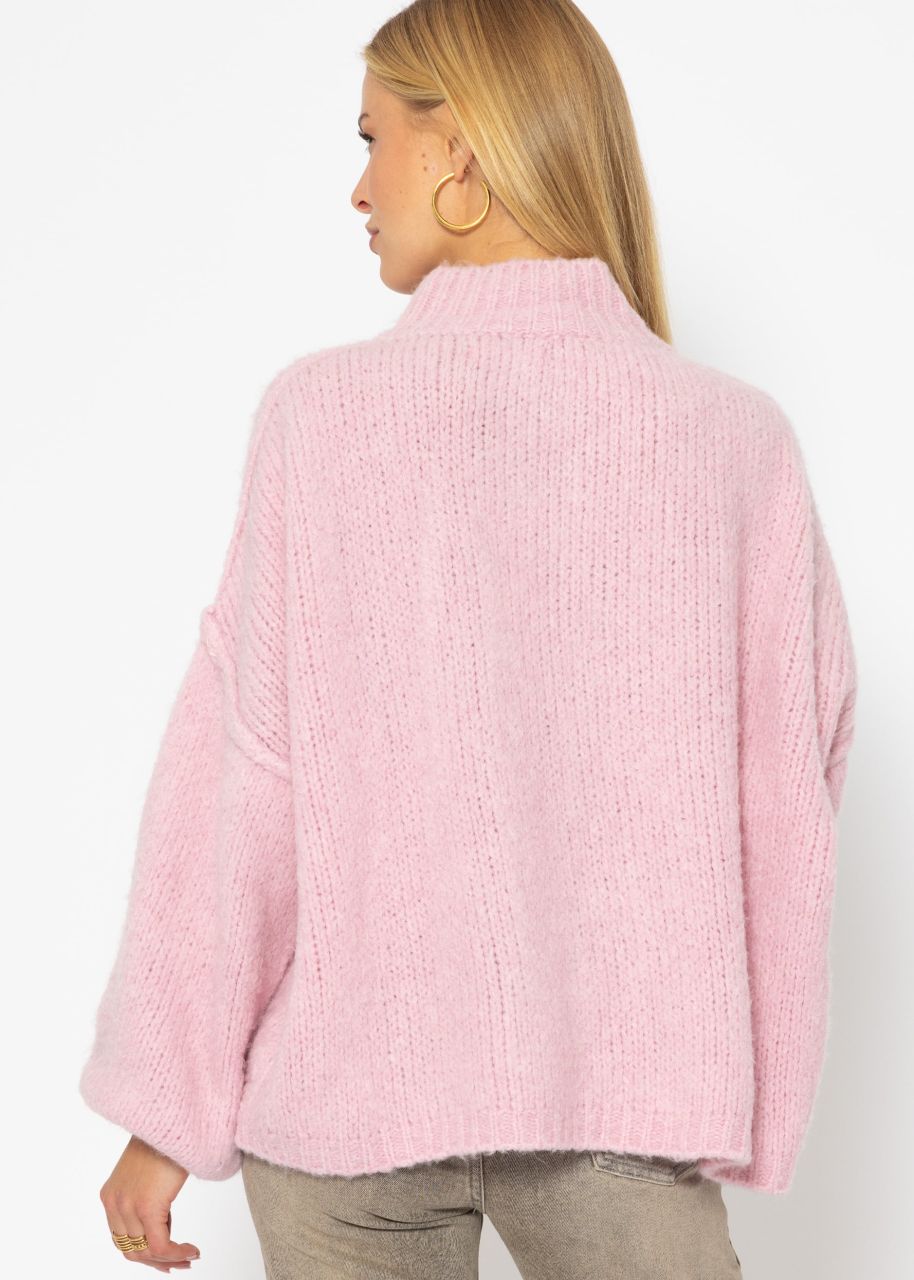 Jessica Haller Kuscheliger Oversize Cardigan mit Knöpfen - rosa