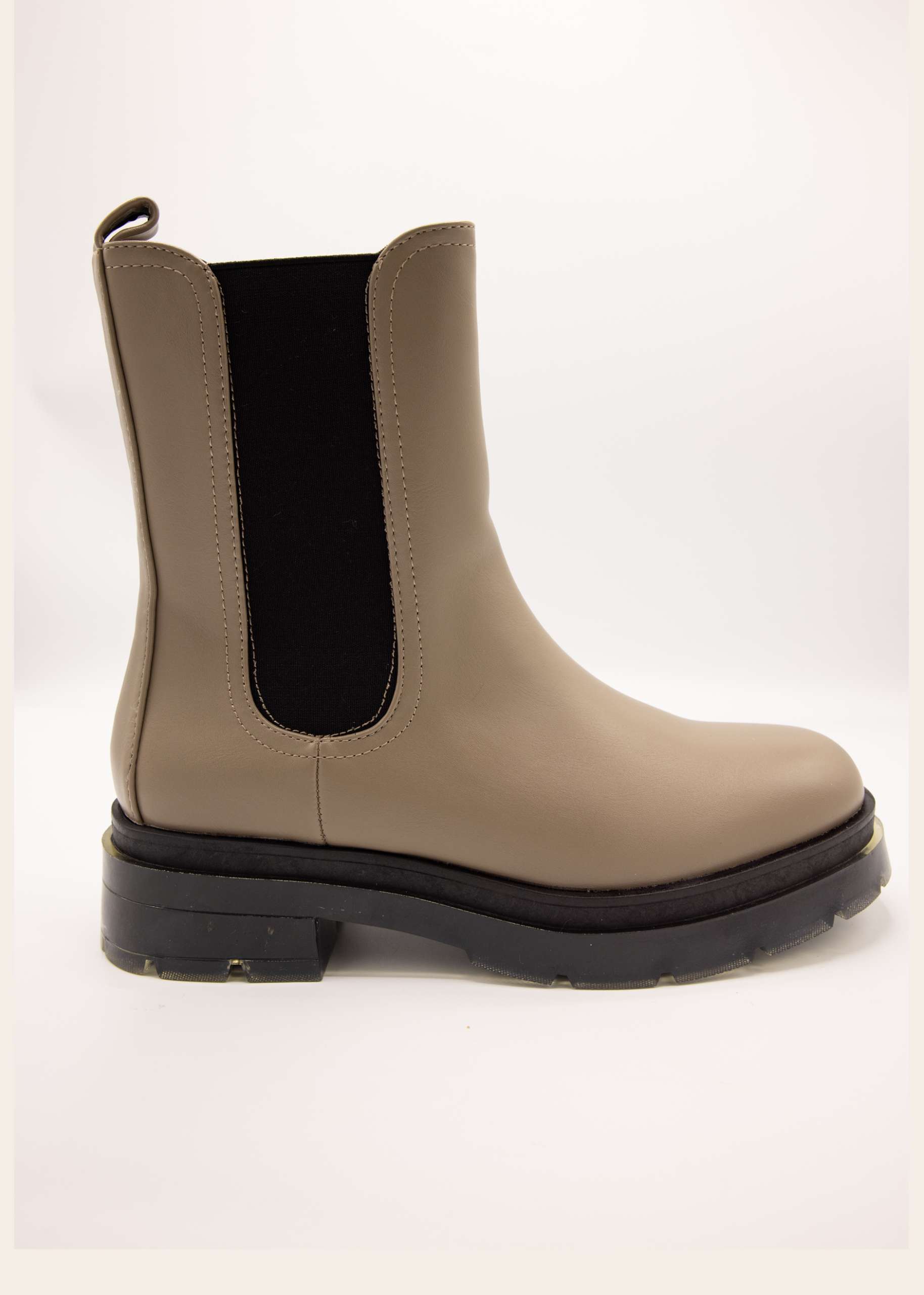 Chelsea Boots mit Plateau, taupe