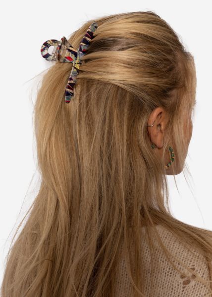 Bunte, marmorierte Haarklammer, lila
