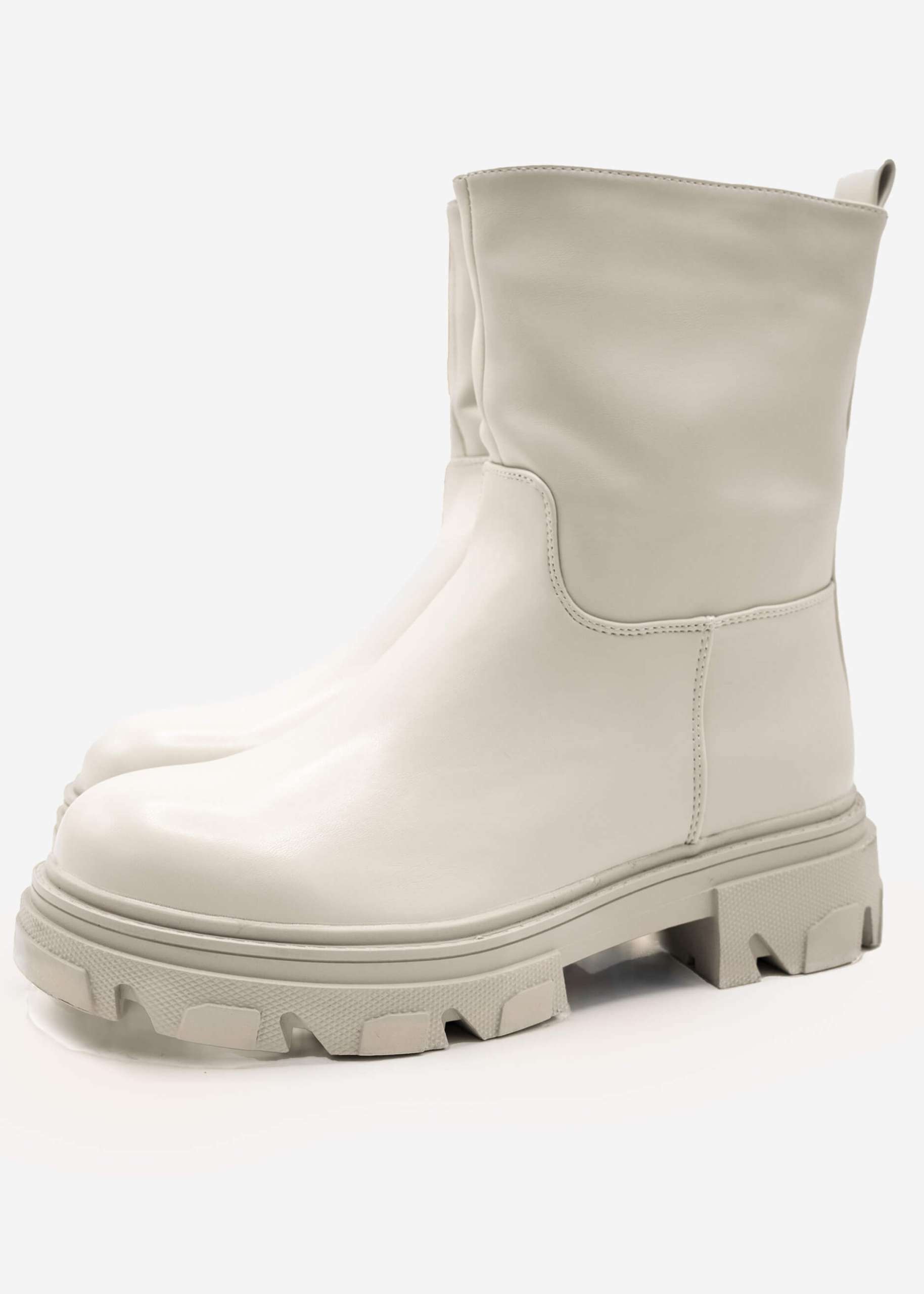 Combat-Boots, offwhite