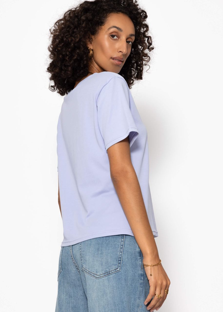 Rundhals T-Shirt - flieder