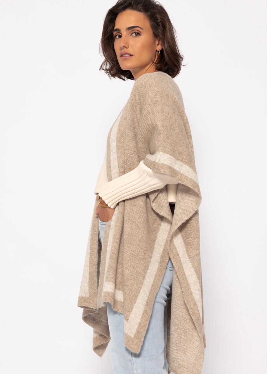 Poncho - beige-offwhite