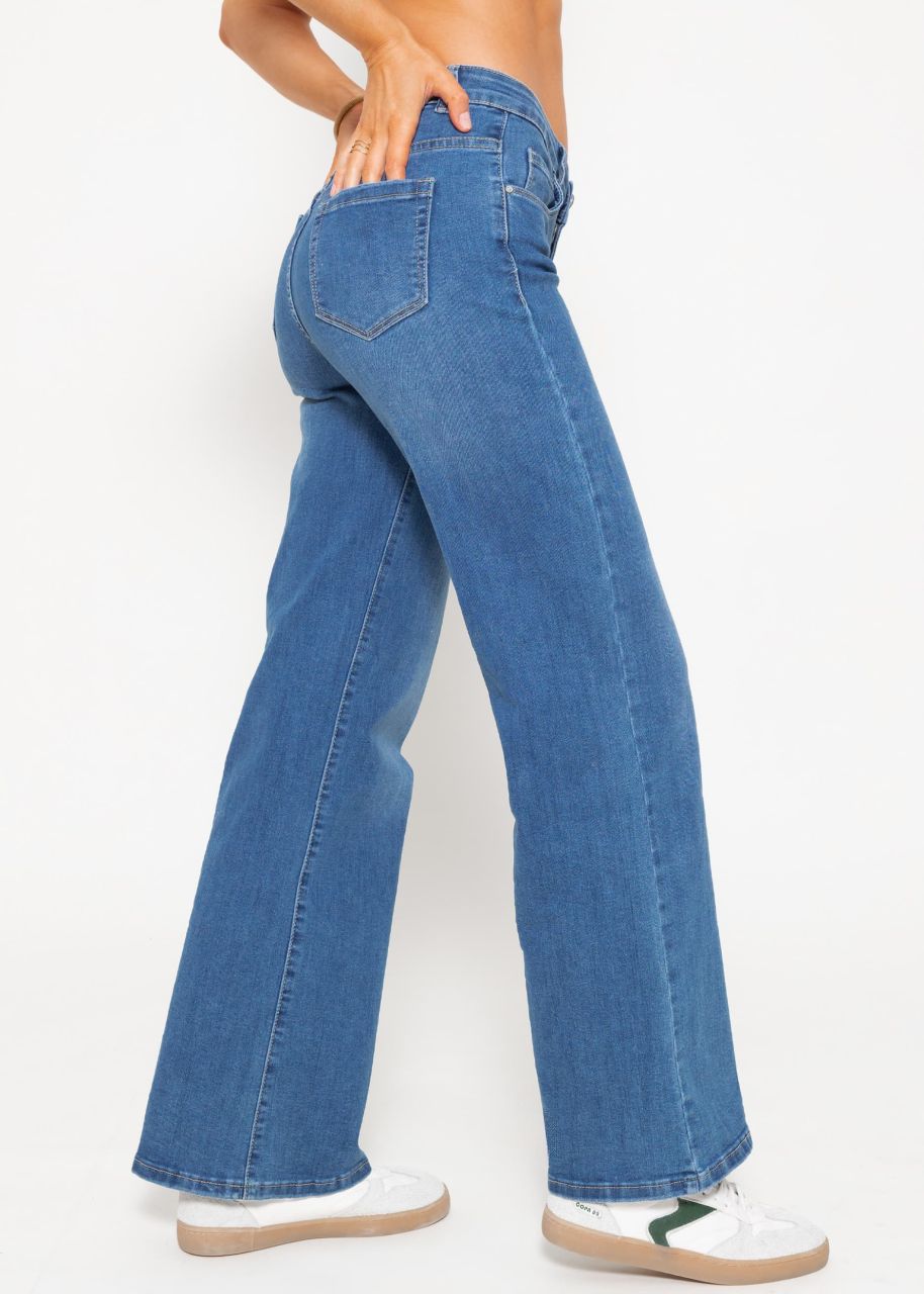 Ausgestellte Jeans - mittelblau