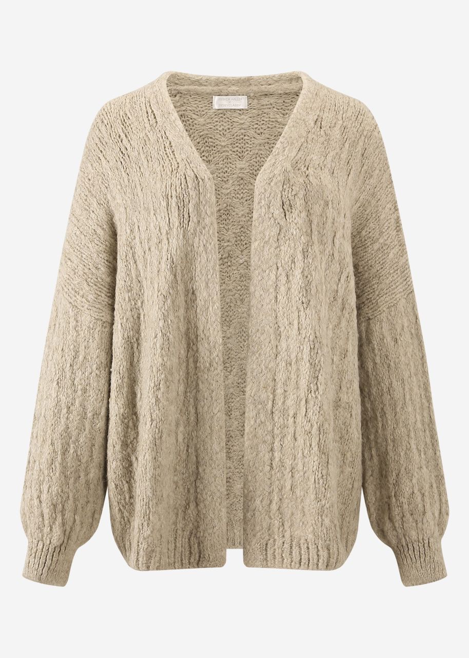 Jessica Haller Oversize Cardigan mit Struktur - beige