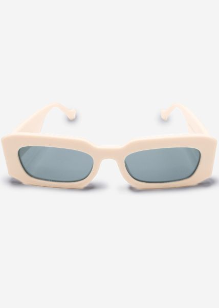 Sonnenbrille mit breiten Bügeln - beige