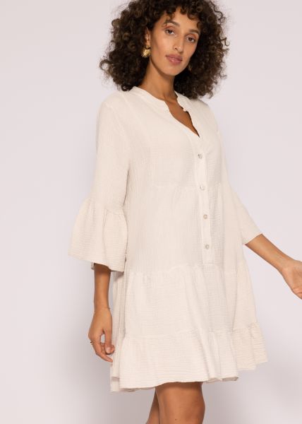Musselin Kleid, hellbeige