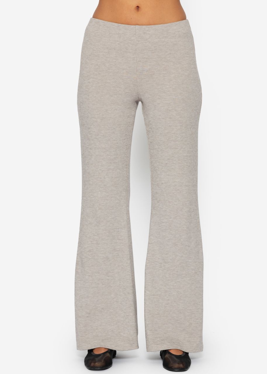 Jersey Flare Pants - taupe meliert