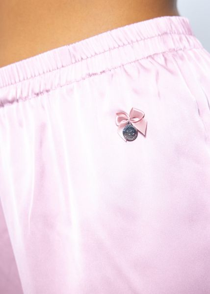 Satin Pyjama Shorts - rosa