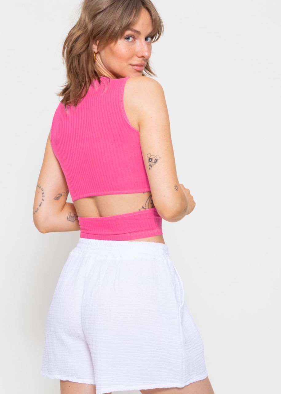 Top mit Cut-Out - pink