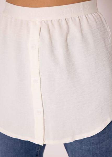 Blusenrock mit Logo - offwhite