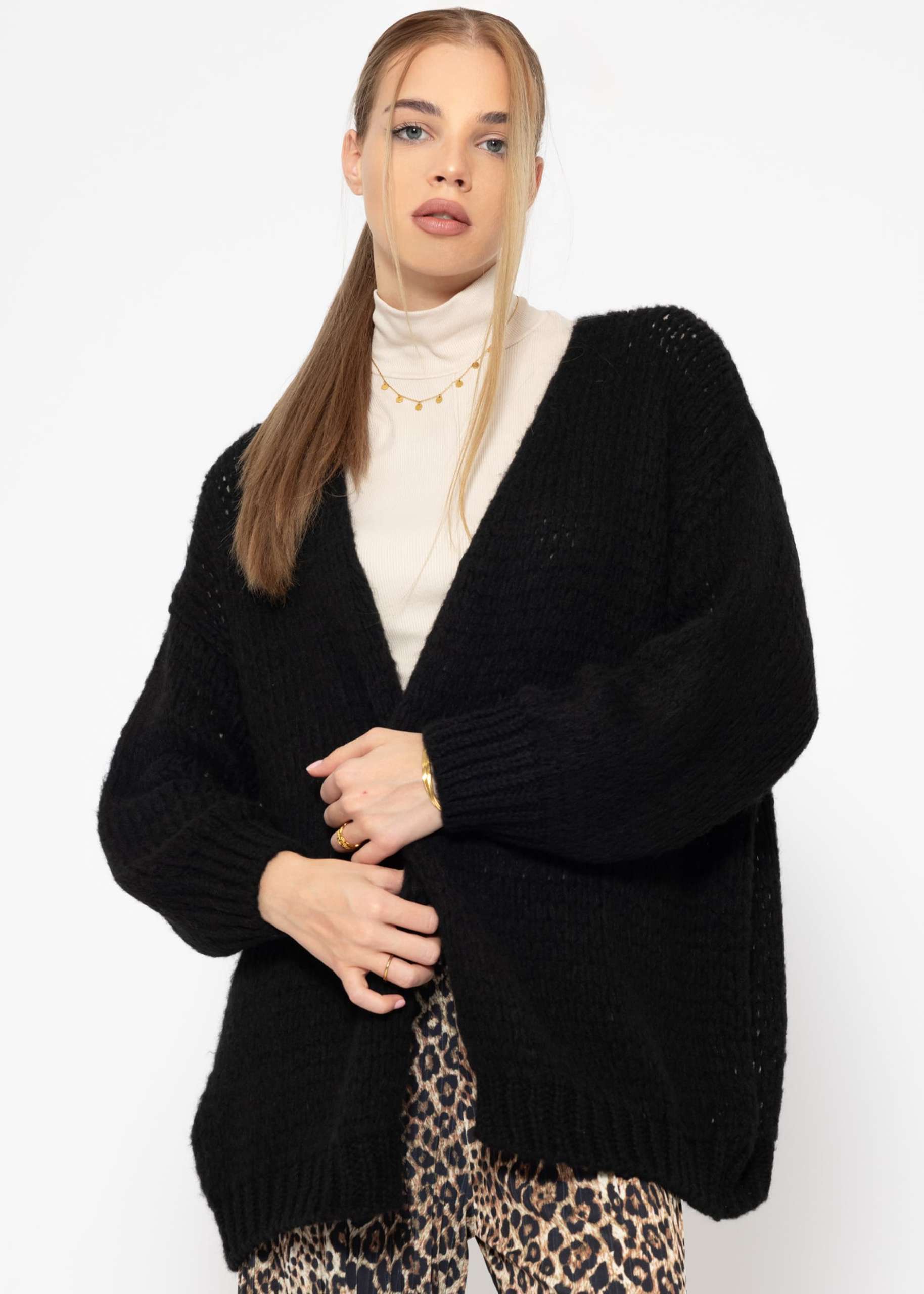 Oversize Cardigan - schwarz