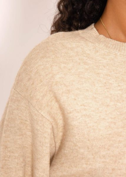 Oversize Kleid in Strick - beige