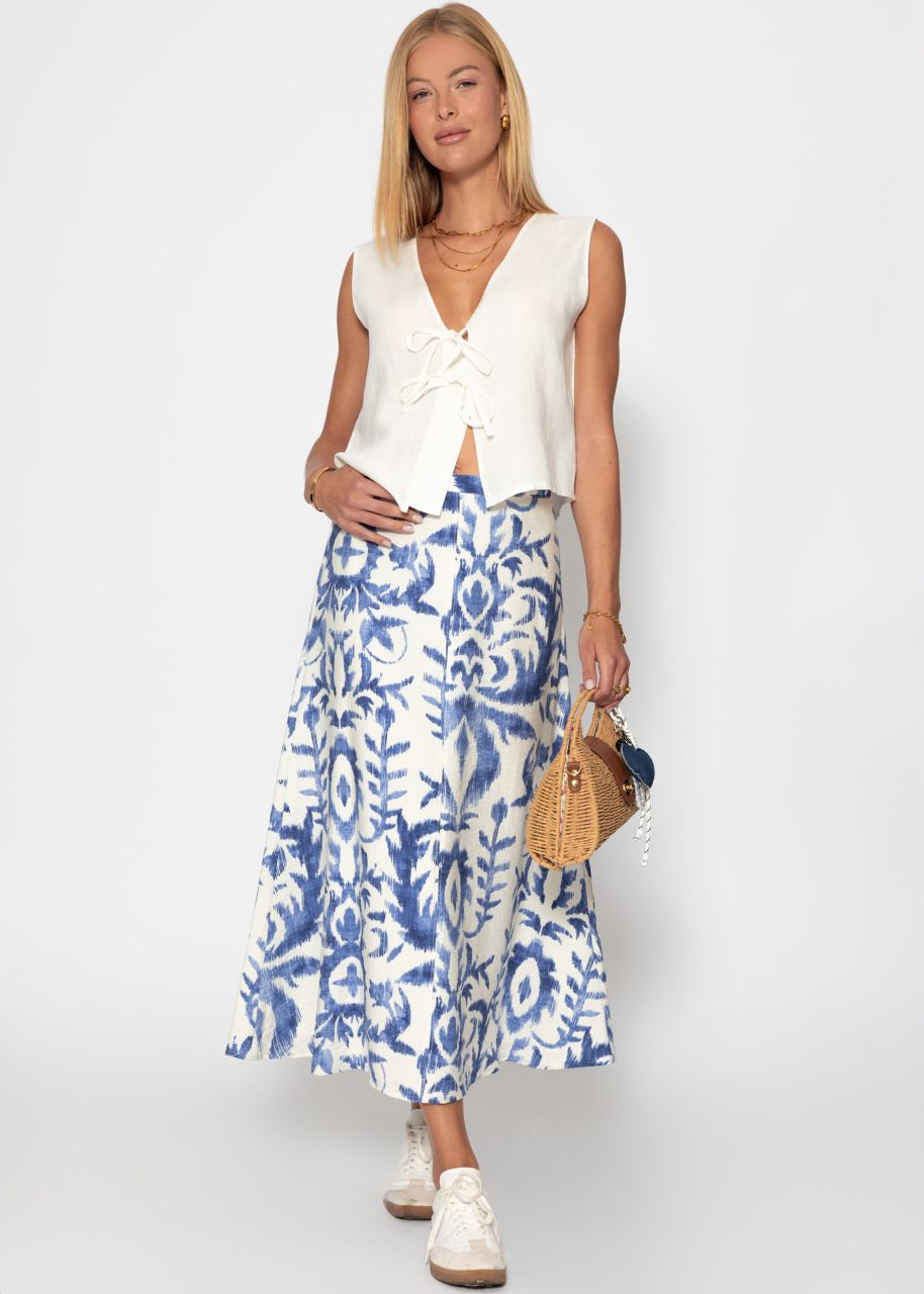 Maxirock mit Print - blau