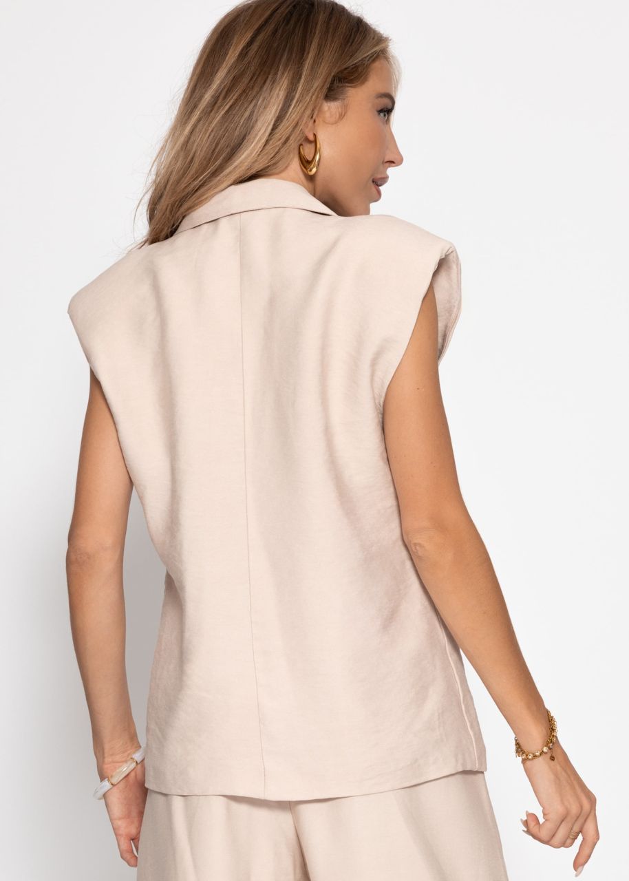 Oversize Weste - beige