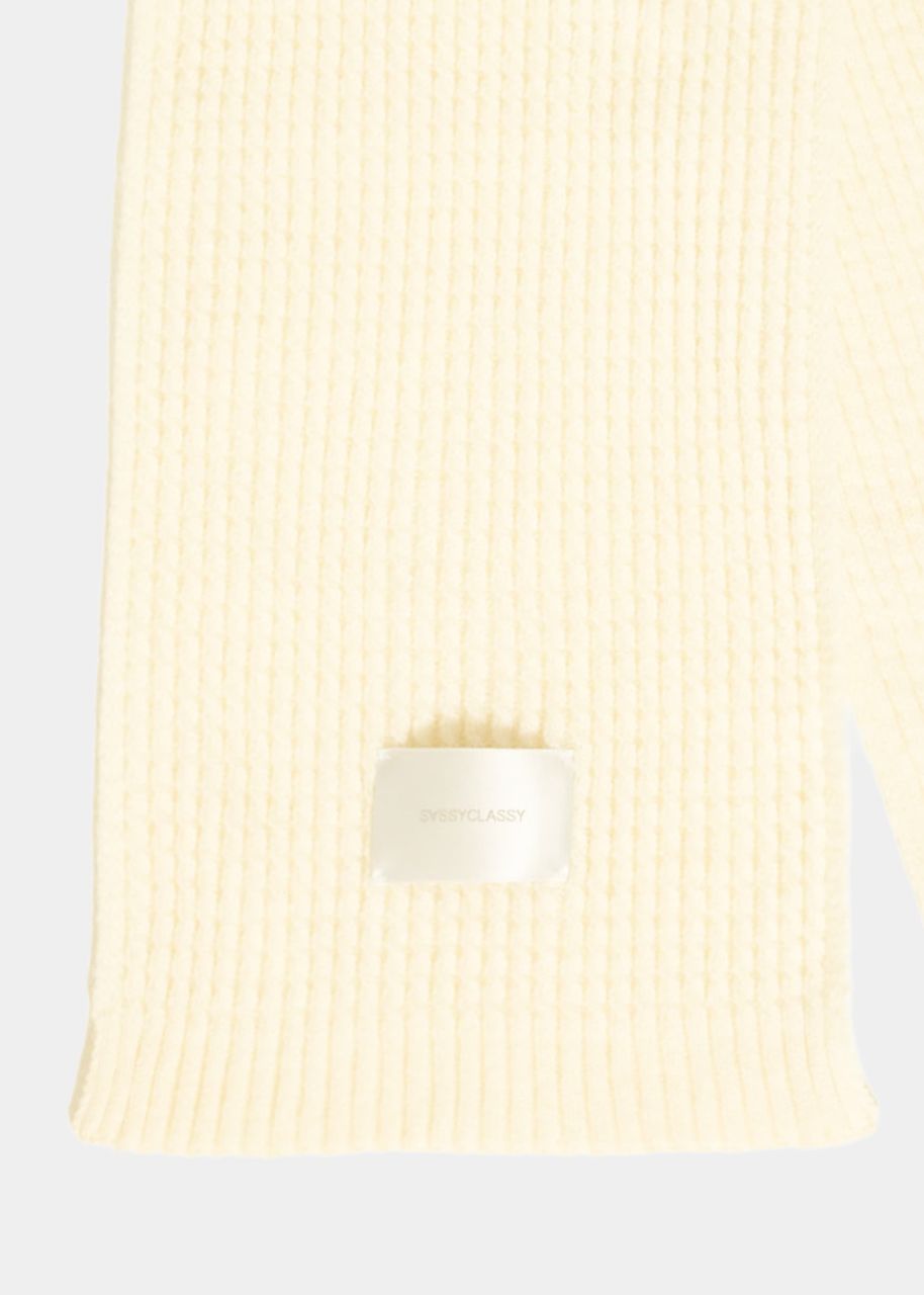 Gerippter Strickschal - offwhite