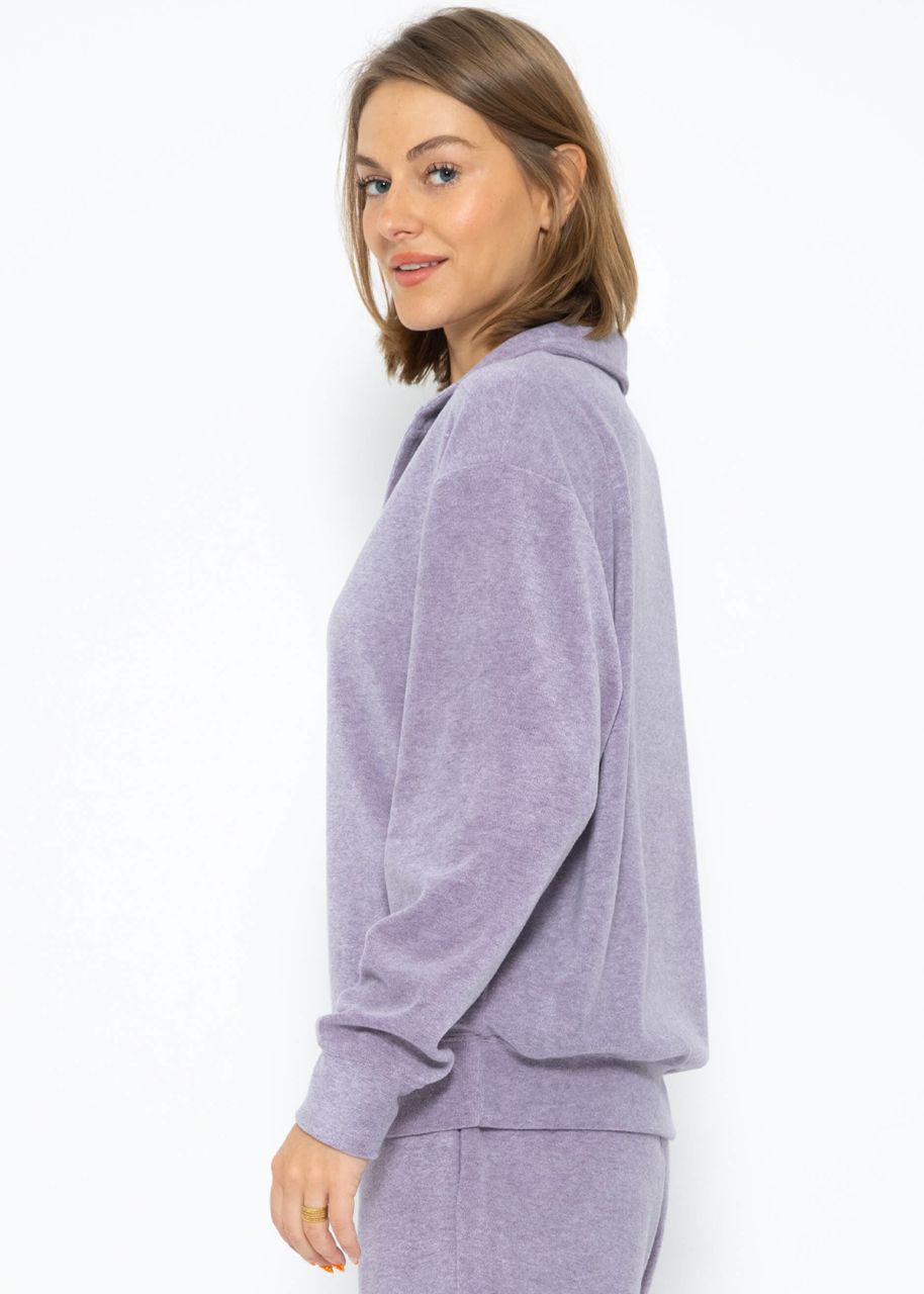 Frottee Sweater - lila