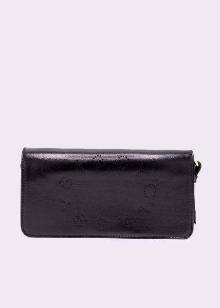 Glänzende SASSYCLASSY Handtasche, schwarz