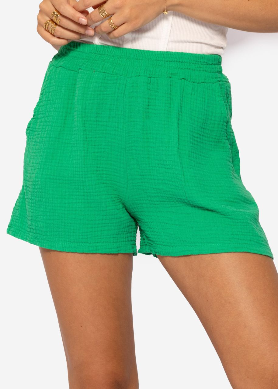 Musselin Shorts, grün