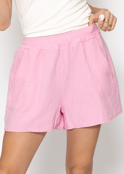 Musselin Shorts, rosa
