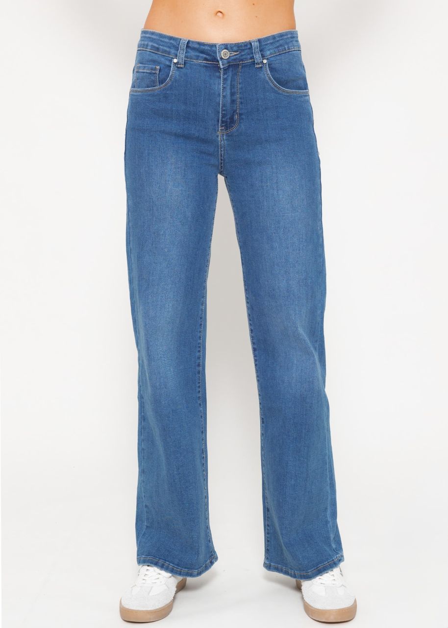 Ausgestellte Jeans - mittelblau