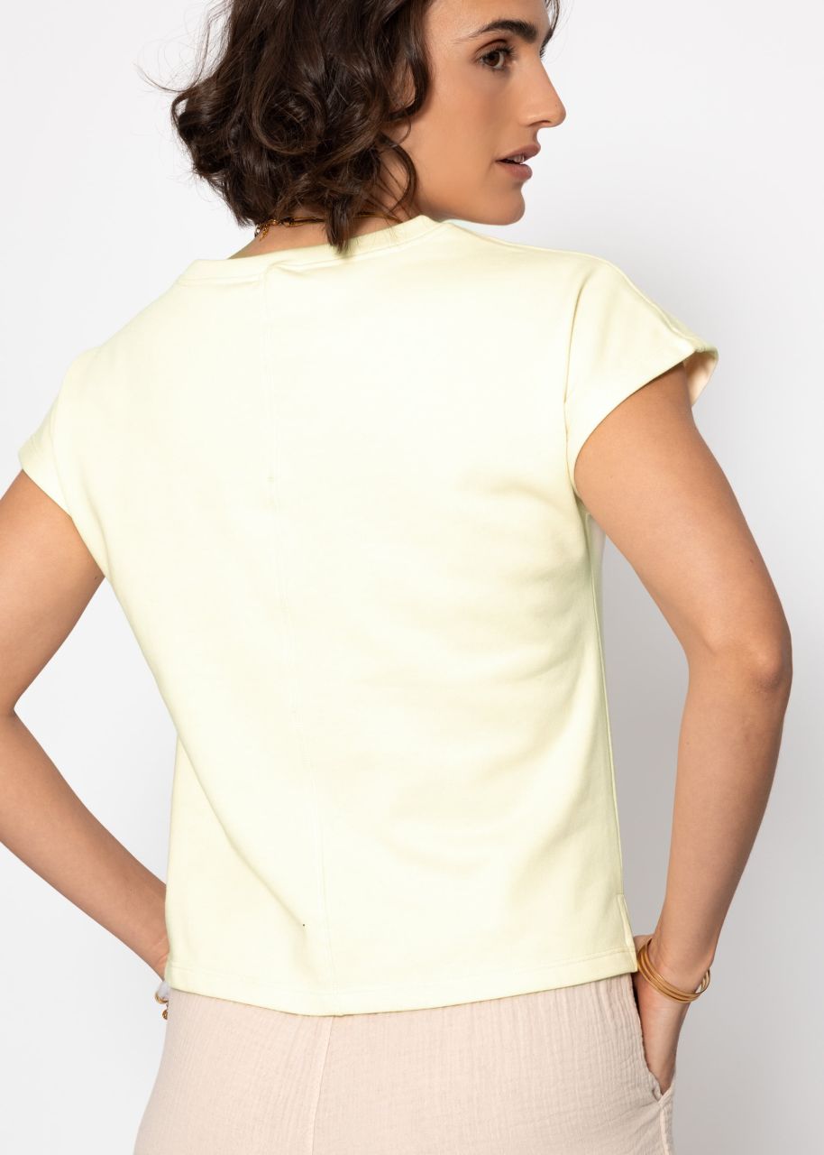 Sweatshirt mit Rückendetail - buttergelb
