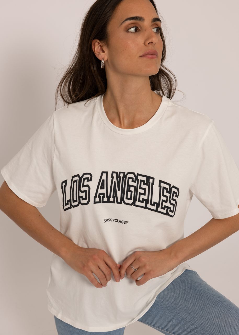 Boyfriend Shirt "LOS ANGELES", offwhite