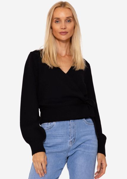 Wickel Cardigan - schwarz