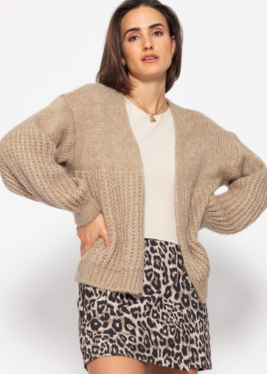 Cardigan mit Struktur - beige