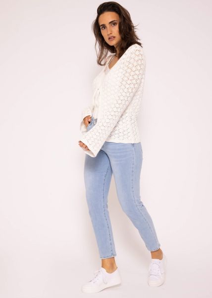 Crochet Jacke, weiß