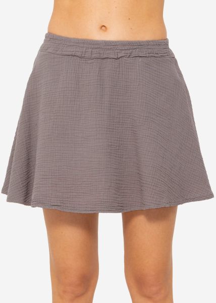 Musselin Rock-Shorts, taupe