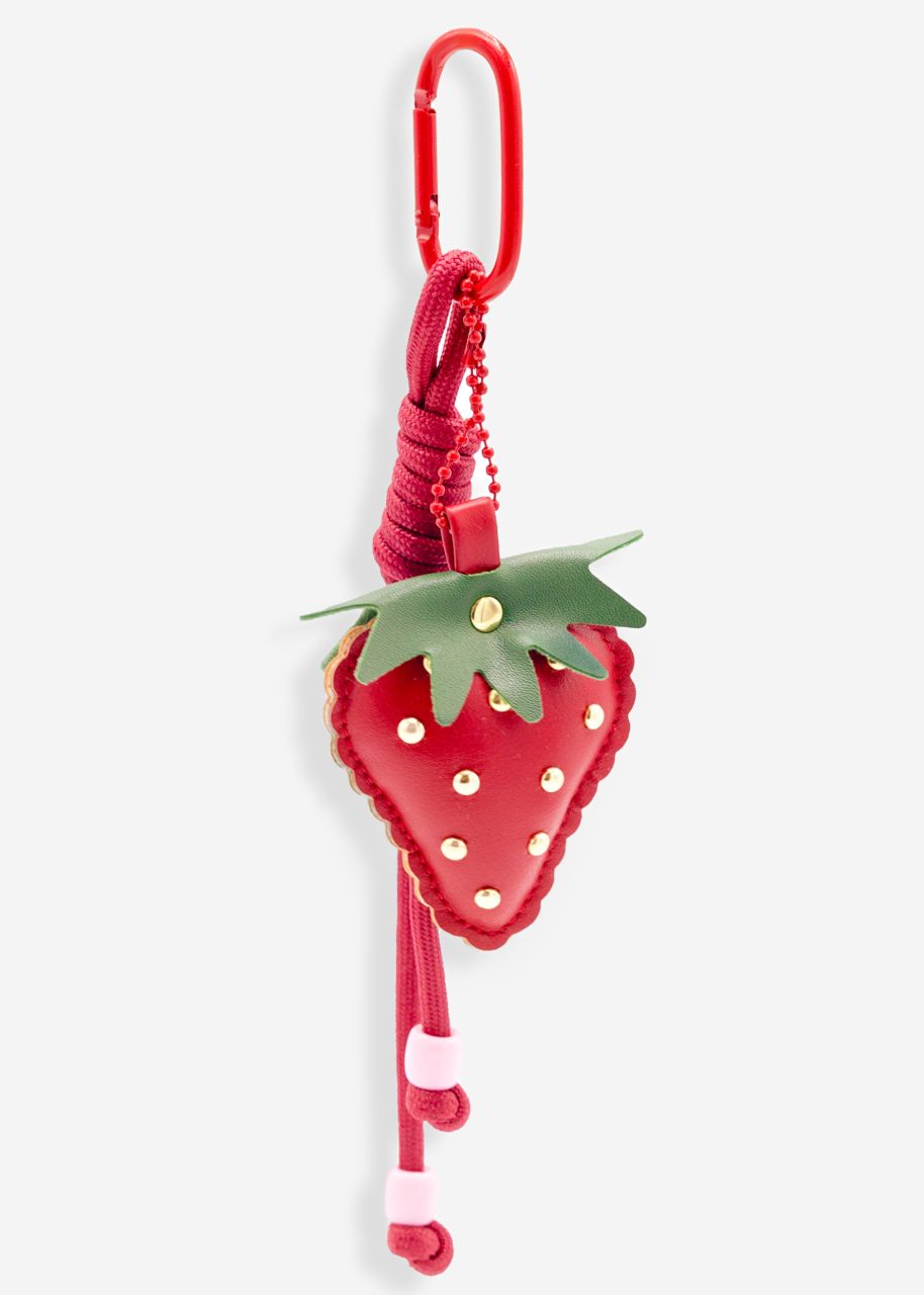 Taschenanhänger mit Erdbeere - rot