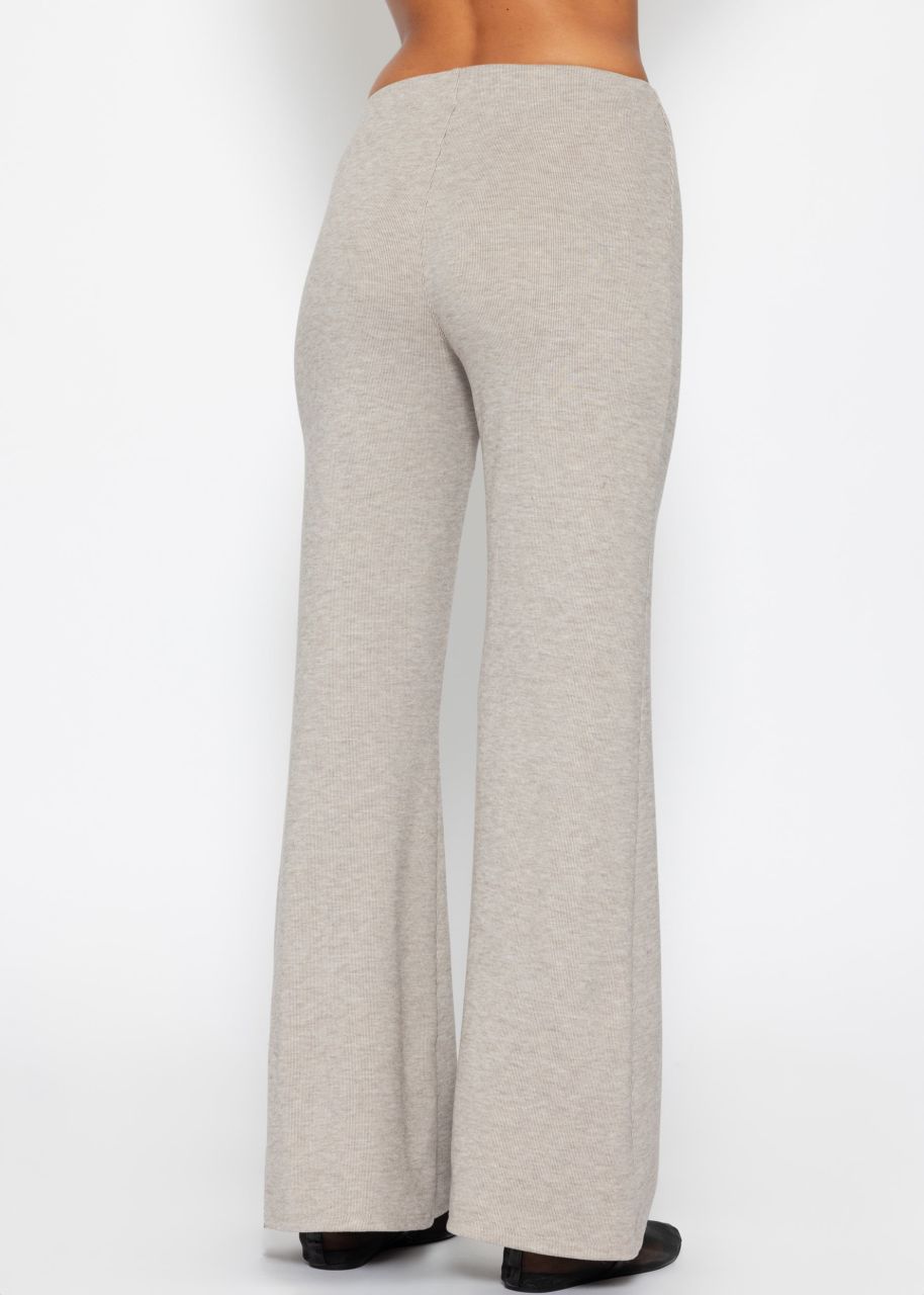 Jersey Flare Pants - taupe meliert