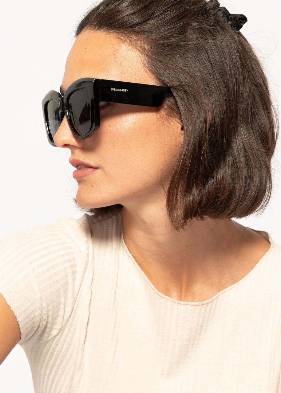 Oversize Sonnenbrille - schwarz