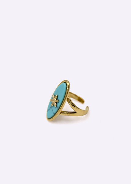 Ring mit Turquoise Stein, gold