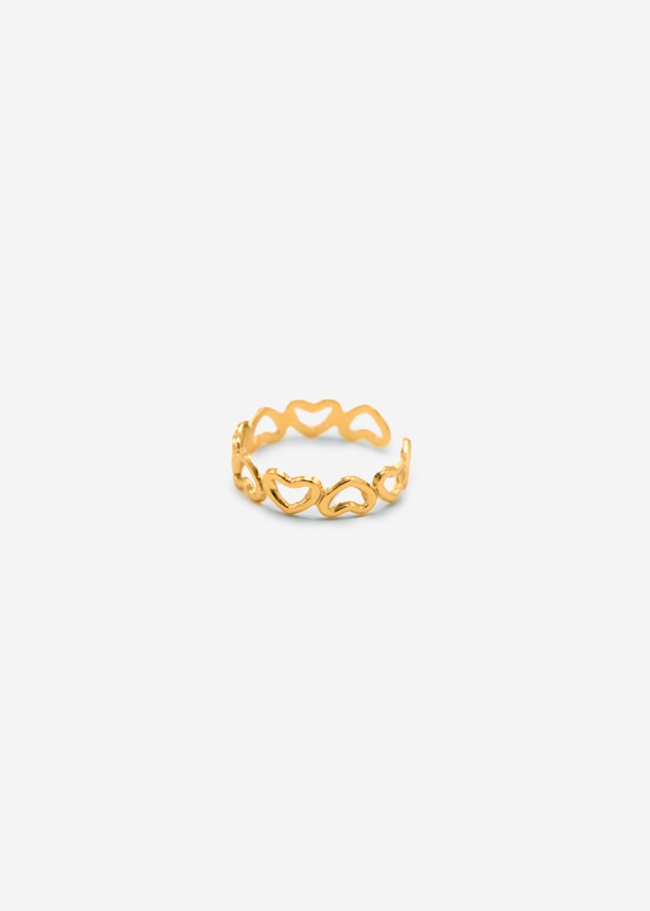 Ring mit Herzen - gold