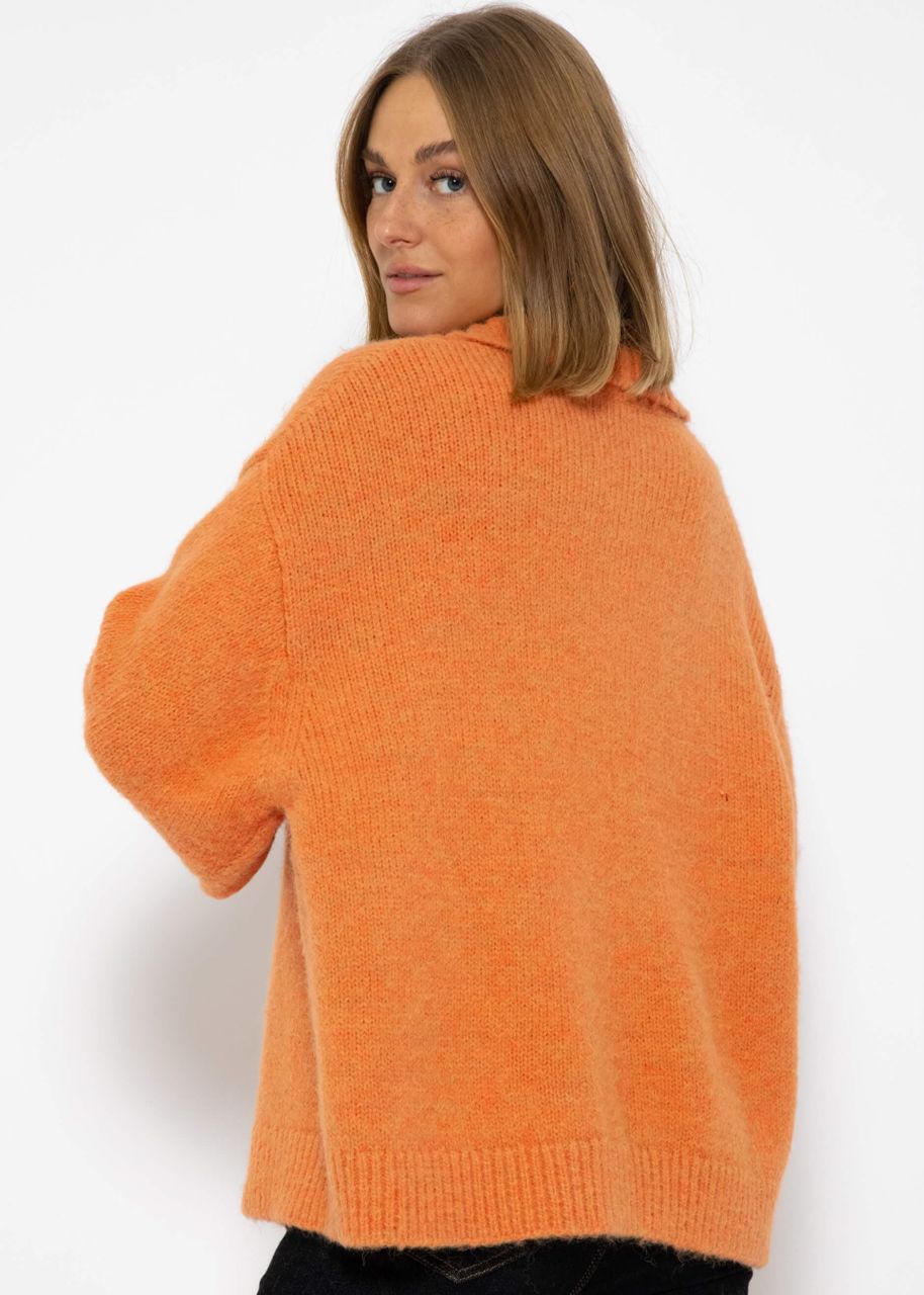 Oversize Pullover mit Kragen - apricot