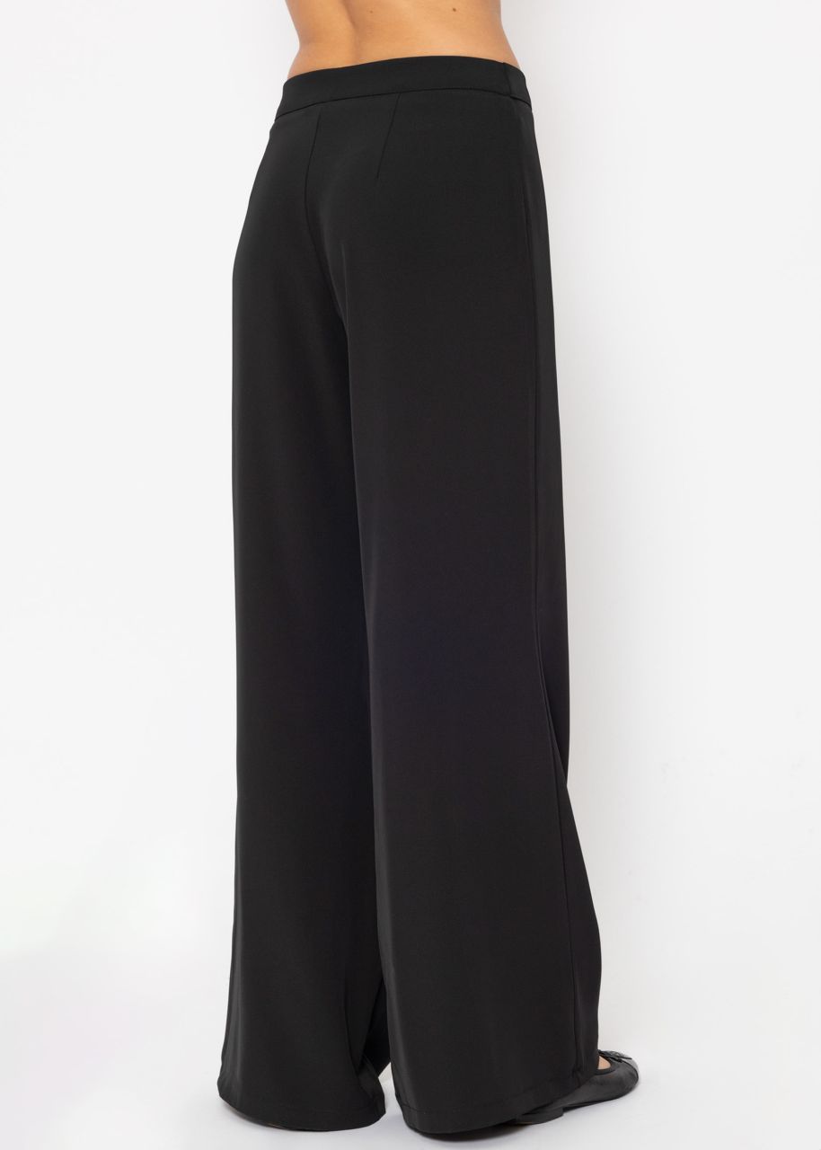 High Waist Palazzo Hose - schwarz