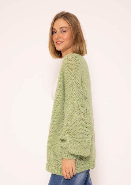 Oversize Cardigan - hellgrün