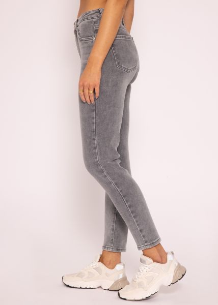 Relax Fit Highwaist Jeans, grau