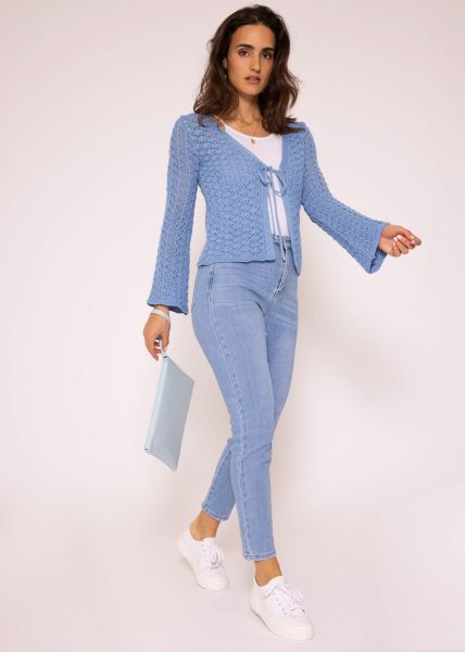 Crochet Jacke, blau