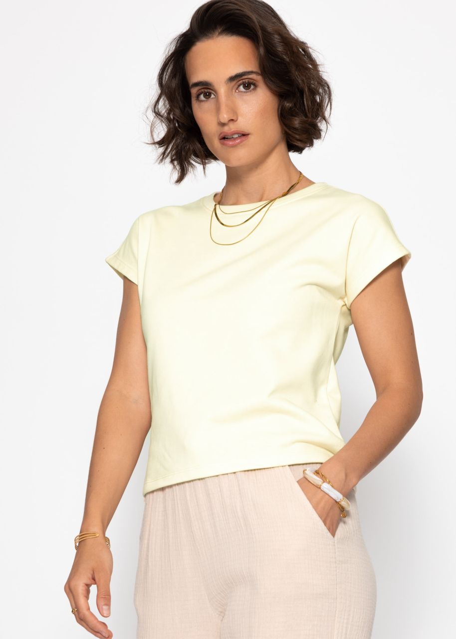 Sweatshirt mit Rückendetail - buttergelb