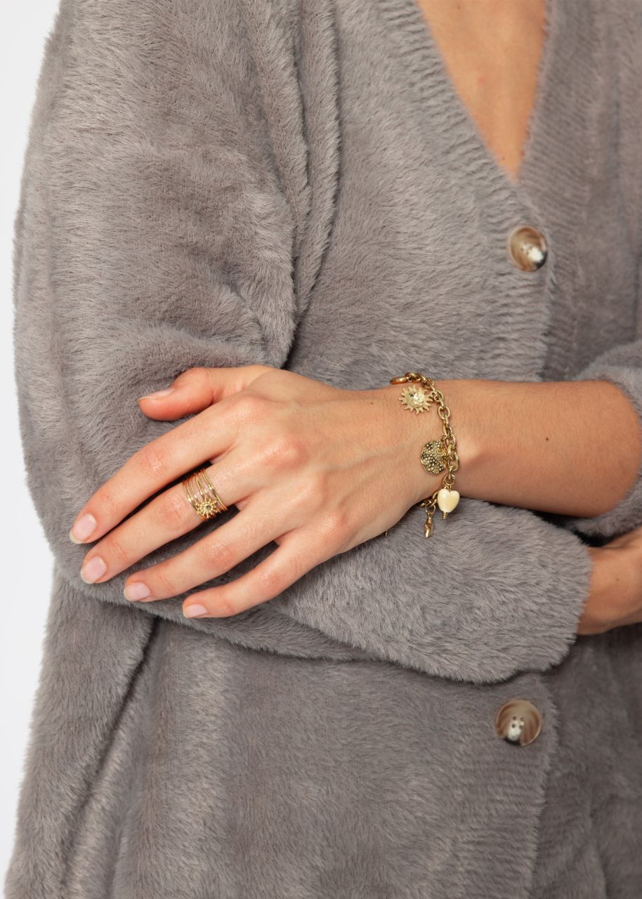 Armband mit Charms - gold