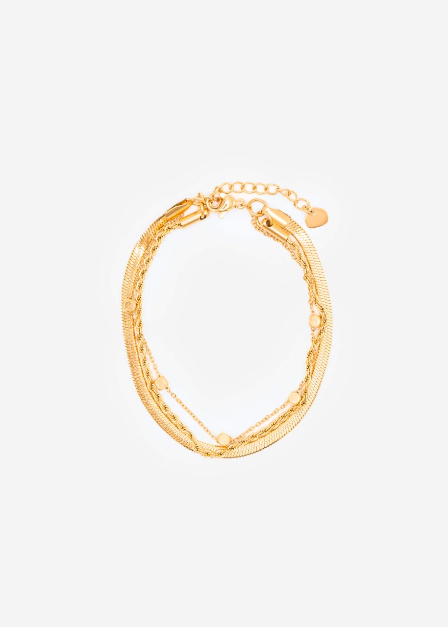 Dreifaches Layering Armband - gold