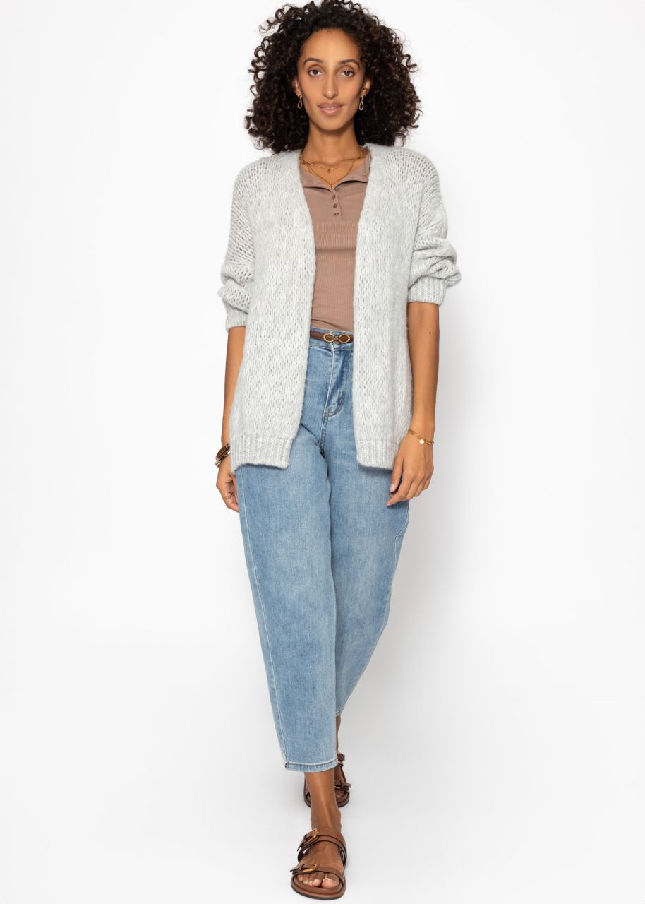 Oversize Cardigan - hellgrau