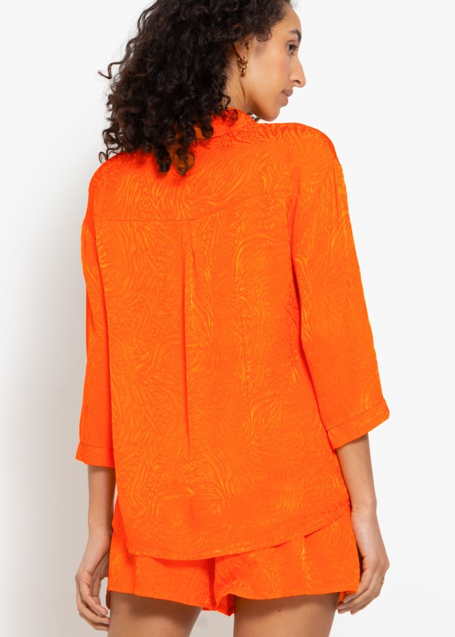 Jacquard Blusenhemd - orange