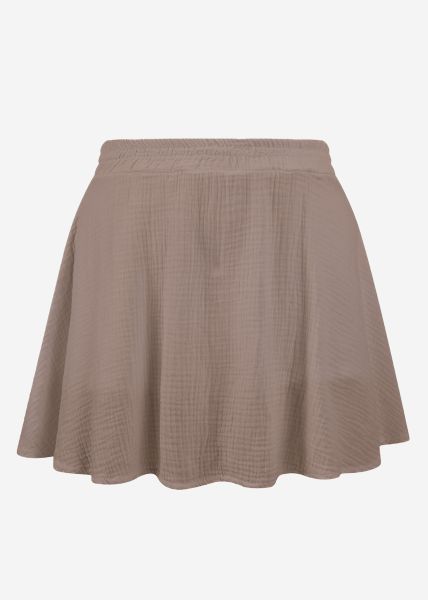 Musselin Rock-Shorts, taupe